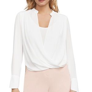 BCBG Jacklyn Draped Front Essential Blouse